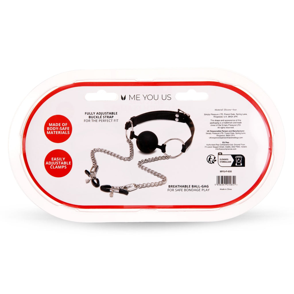 Me You US Silicone Gag with Clamps