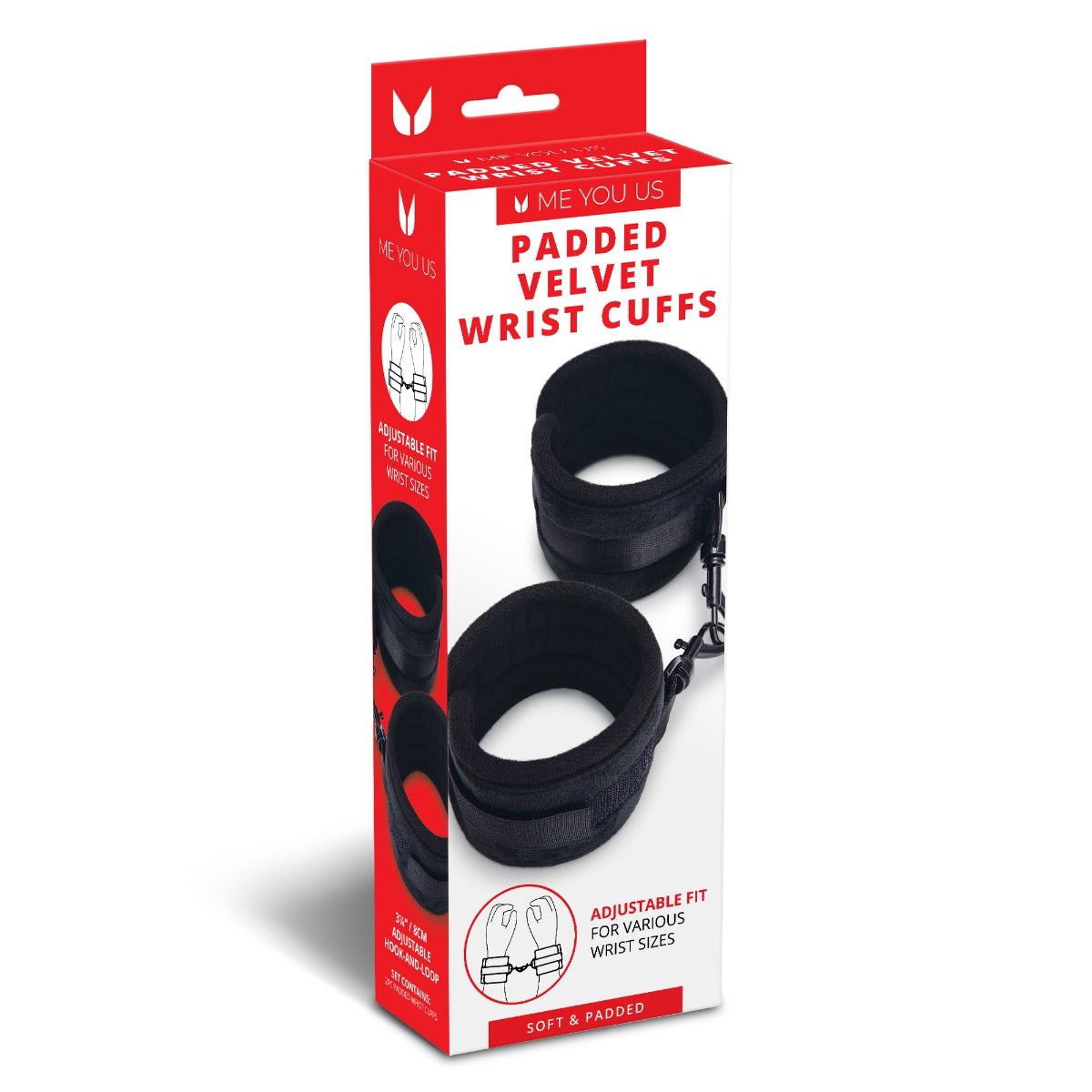Me You Us Padded Velvet Wrist Cuffs