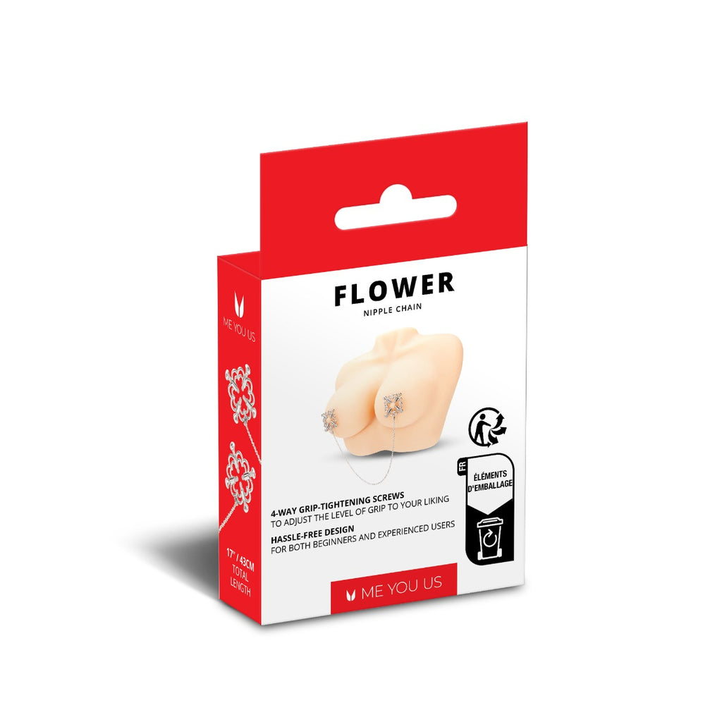 Me You Us Flower Design Nipple Chain