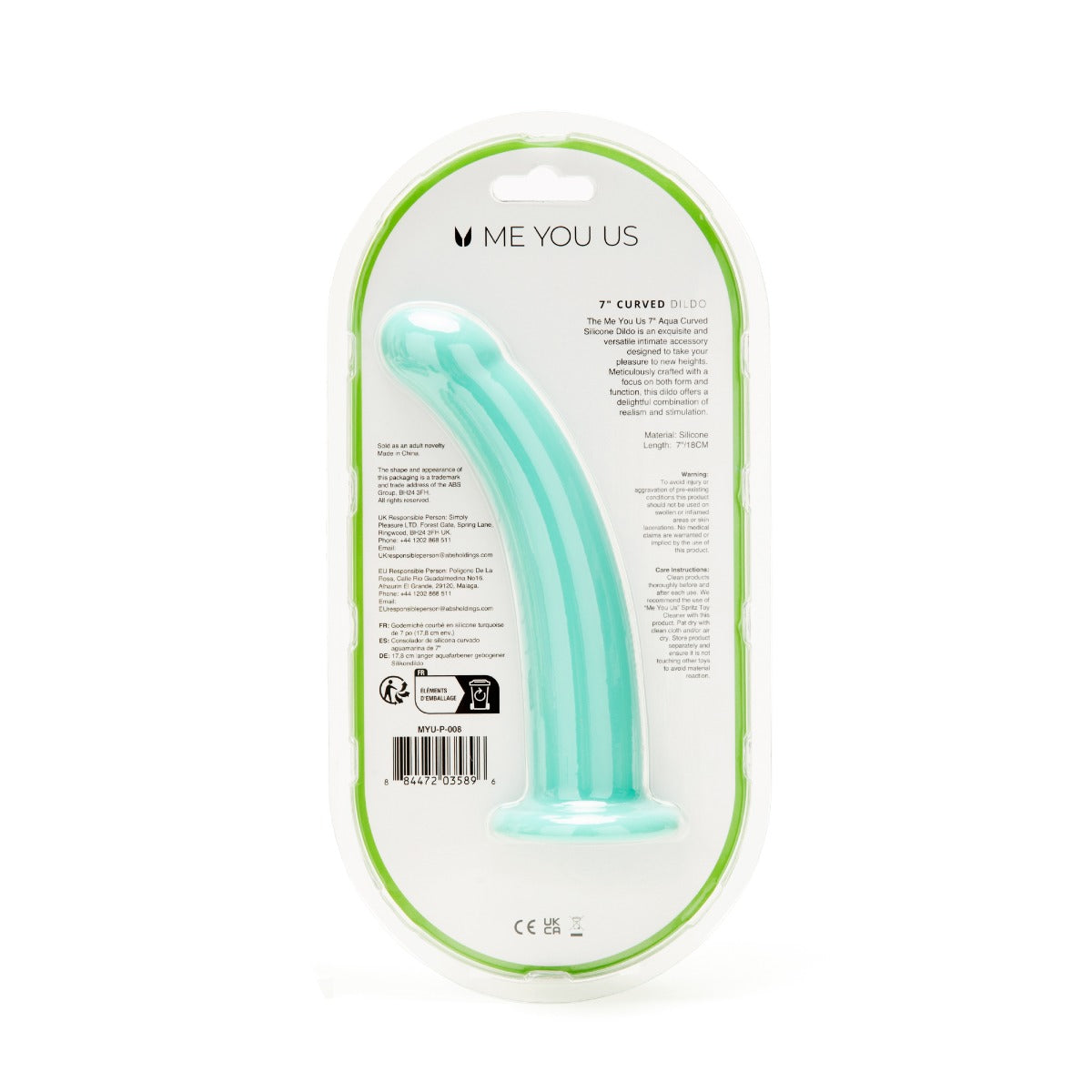 Me You Us Curved Dildo 7 Inch