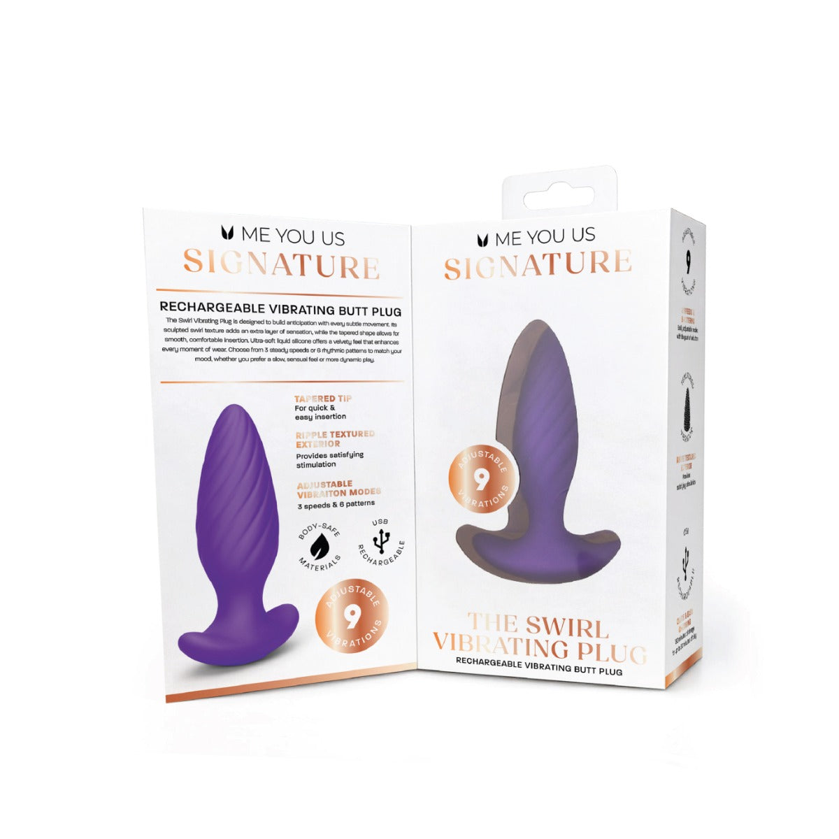 Me You Us Signature The Swirl Vibrating Plug