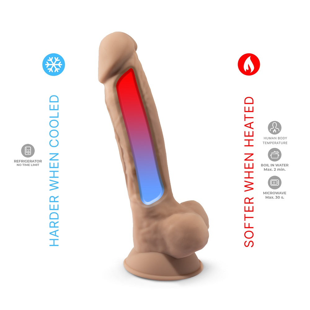 7 inch Realistic Silicone Dual Density Dildo with Suction Cup and balls