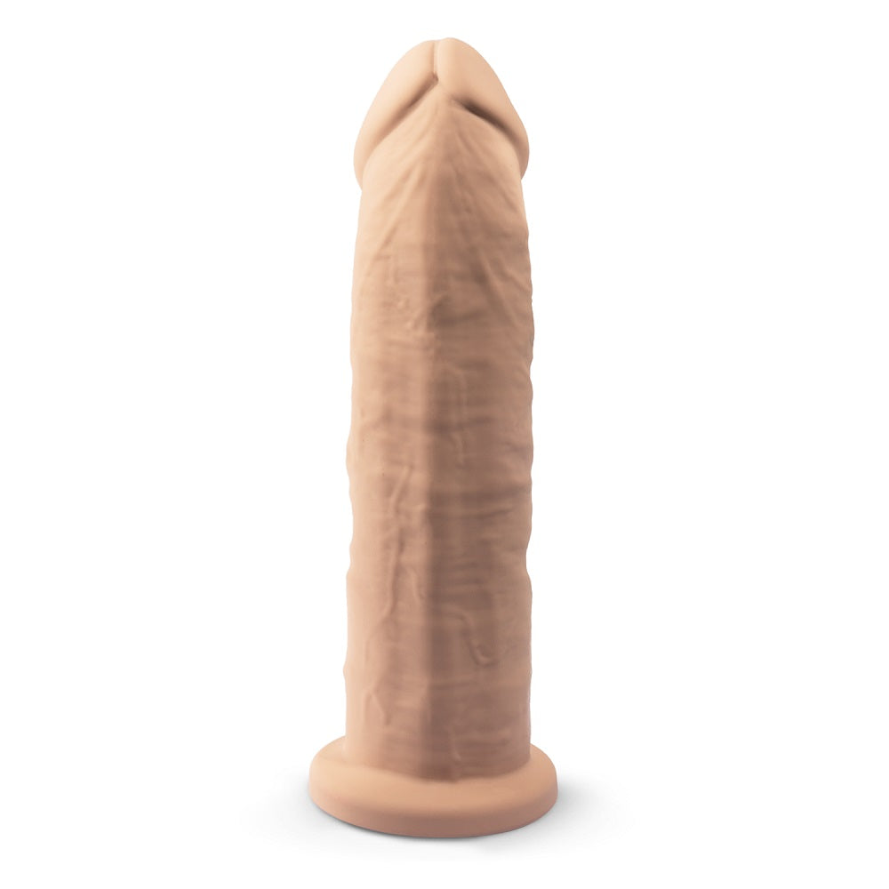 9 inch Realistic Girthy Silicone Dual Density Dildo with Suction Cup