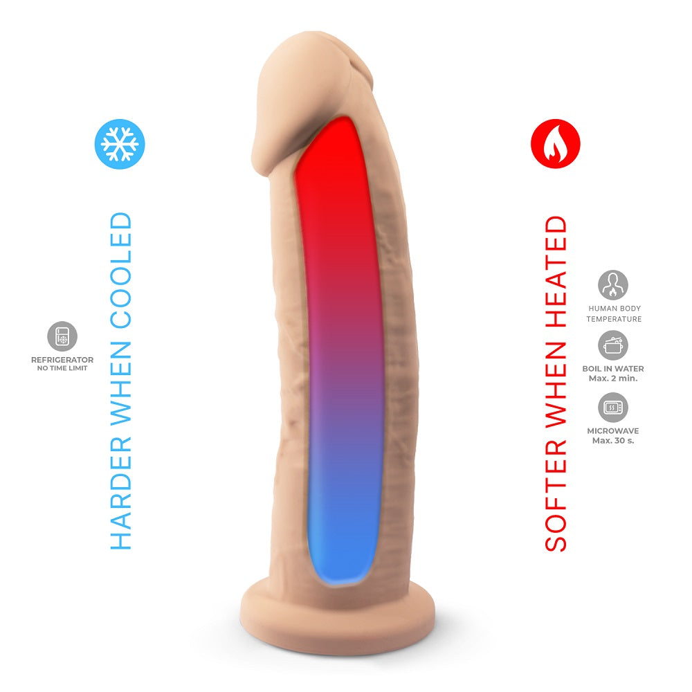 9 inch Realistic Girthy Silicone Dual Density Dildo with Suction Cup