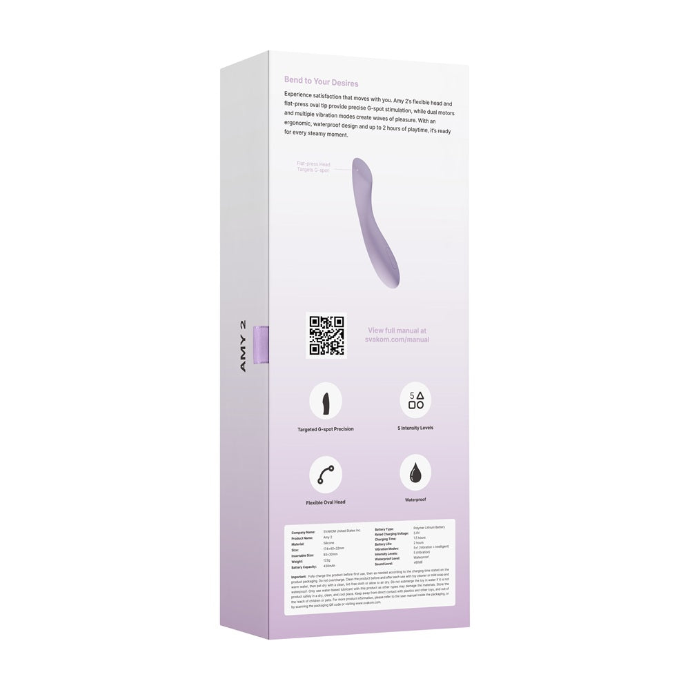 Amy 2 G-Spot and Clitoral Vibrator Lilac