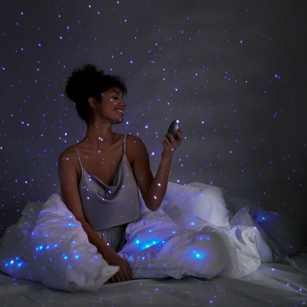 Galaxie Suction Vibrator with Mood Projector Metallic Lilac