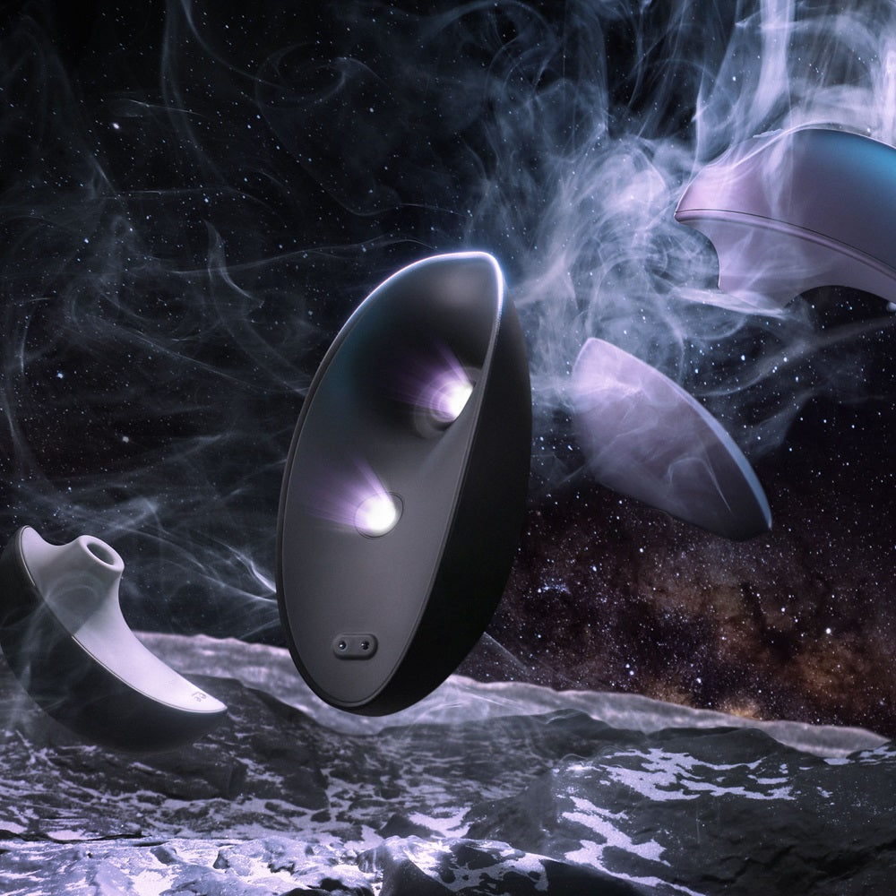 Galaxie Suction Vibrator with Mood Projector Midnight Black