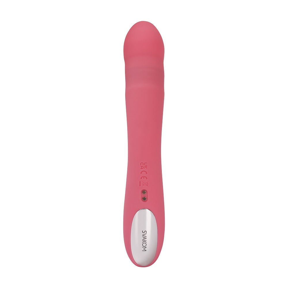 Avery Thrusting Vibrator with Clitoral Stimulator Pink