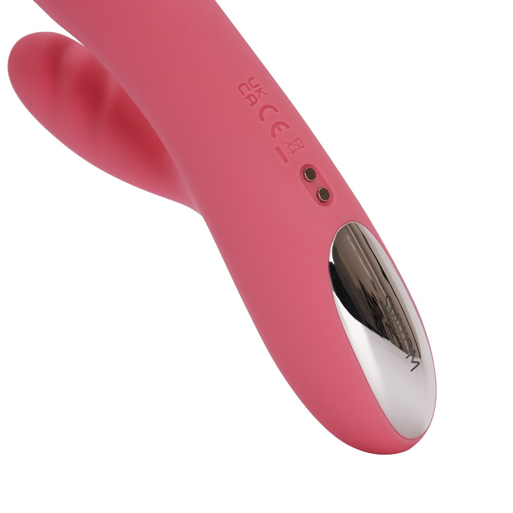 Avery Thrusting Vibrator with Clitoral Stimulator Pink
