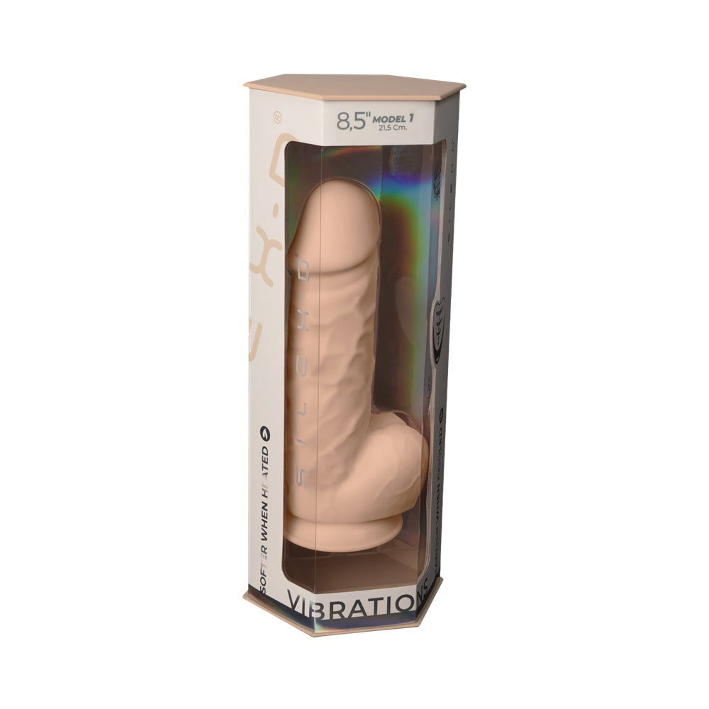 8.5 inch Remote Controlled Vibrating Girthy Silicone Dildo