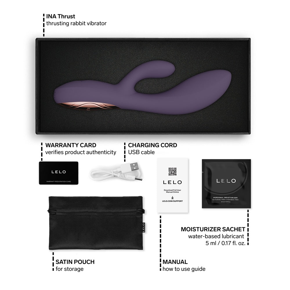 Ina Thrust Thrusting Rabbit Vibrator Purple Twilight
