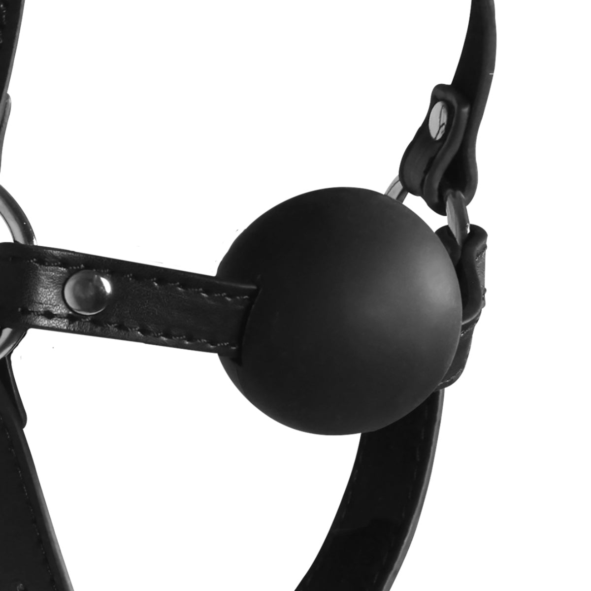 Ouch Xtreme Blindfolded Head Harness With Ball Gag Black