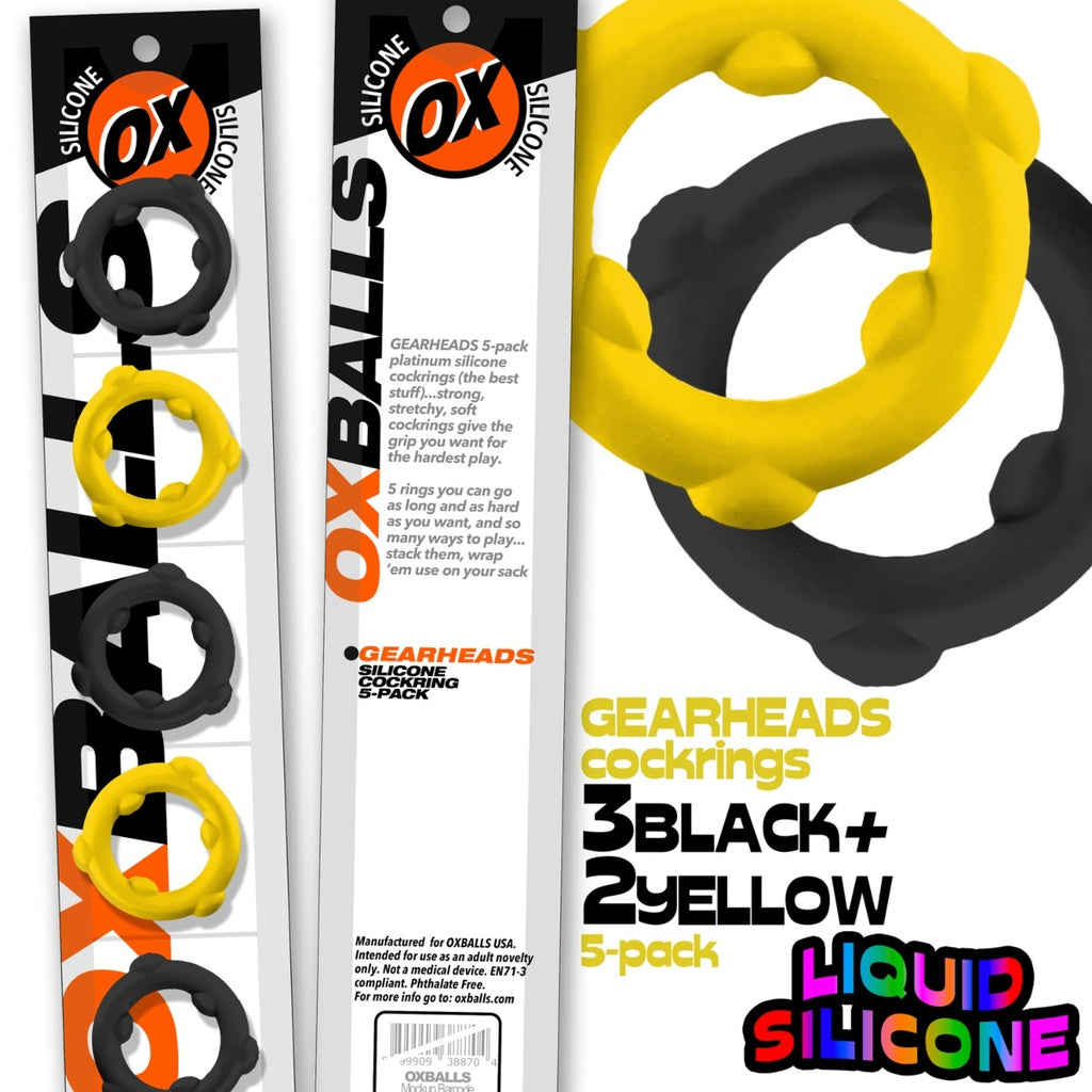Oxballs Gearheads 5 Pack Spinner Rings Yellow/Black