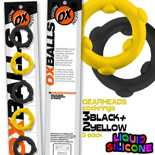 Oxballs Gearheads 5 Pack Spinner Rings Yellow/Black