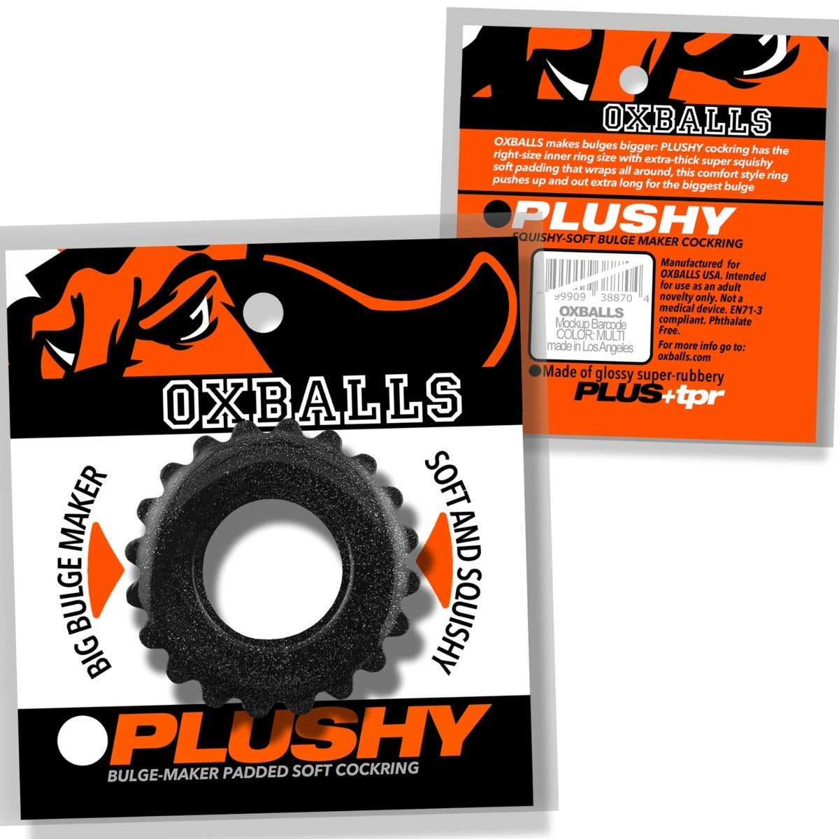 Oxballs Plushy Single Ring Black Mica