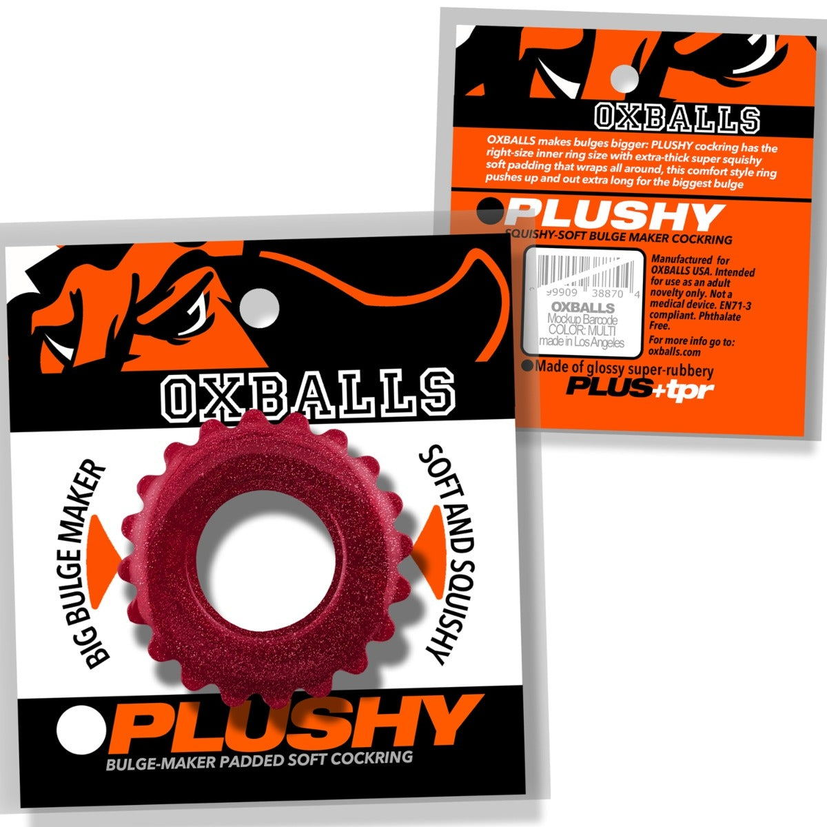 Oxballs Plushy Single Ring Cherry Lips