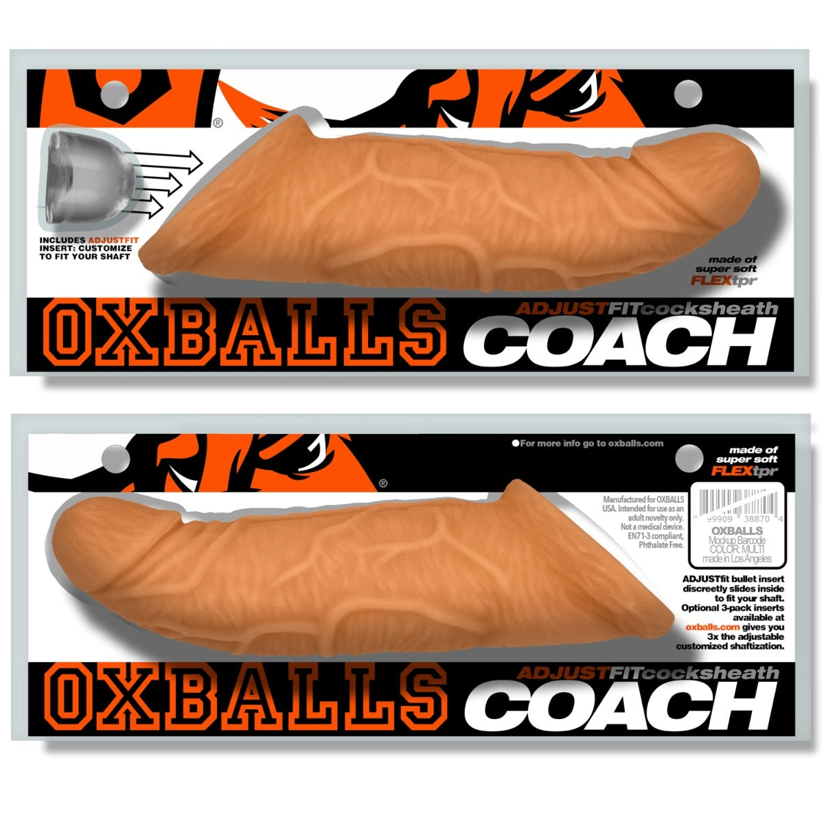 Oxballs Coach Cocksheath Skinz Peachy