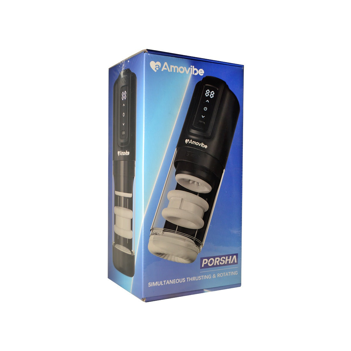 Amovibe Porsha Automatic Masturbator with Rubbing  Vibration & Heating Levels