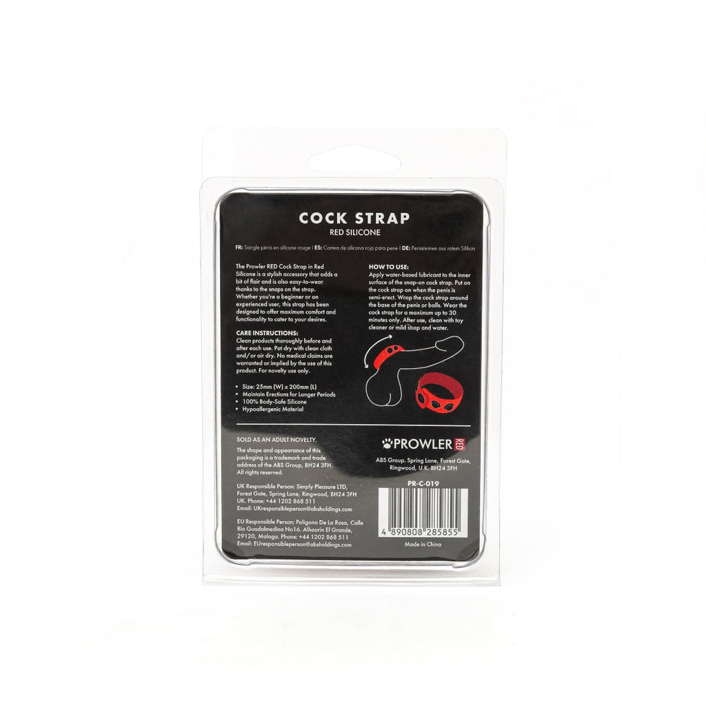 Prowler RED Red Silicone Cock Strap