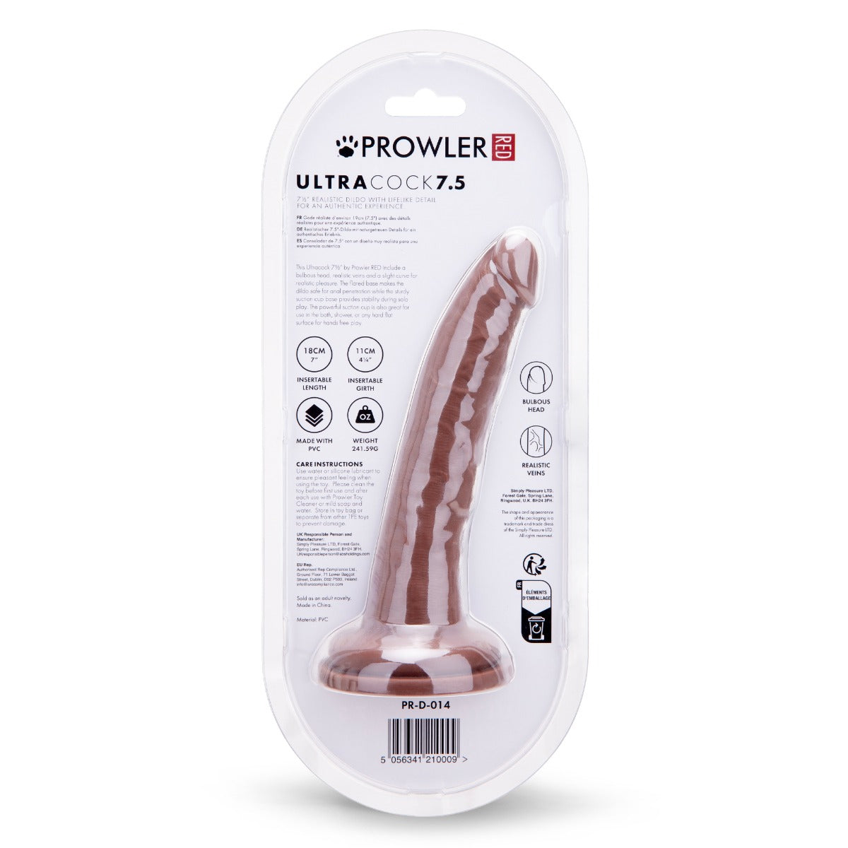 Prowler RED Ultra Cock 7.5 Dildo - Caramel