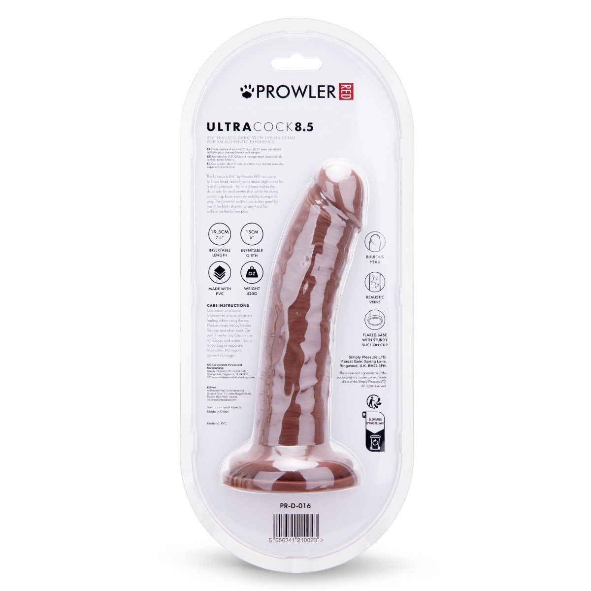 Prowler RED Ultra Cock 8.5 Dildo - Caramel