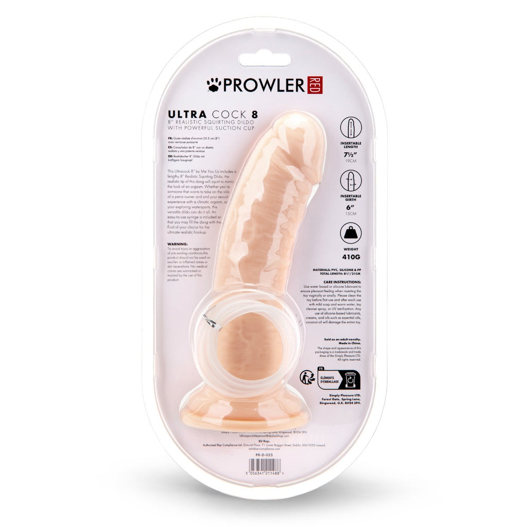 Prowler RED Ultra Cock Realistic Squirting Dildo 8