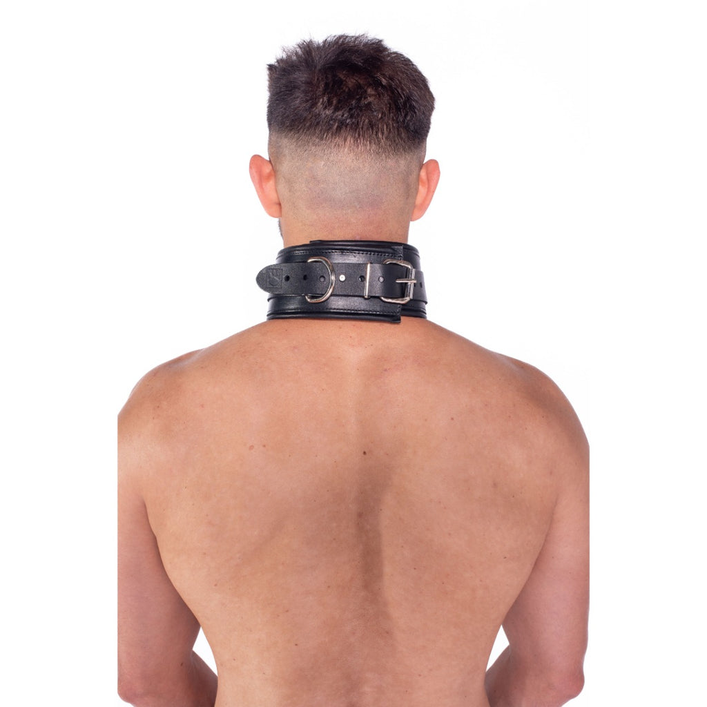 Prowler RED Leather Lockable Collar SM