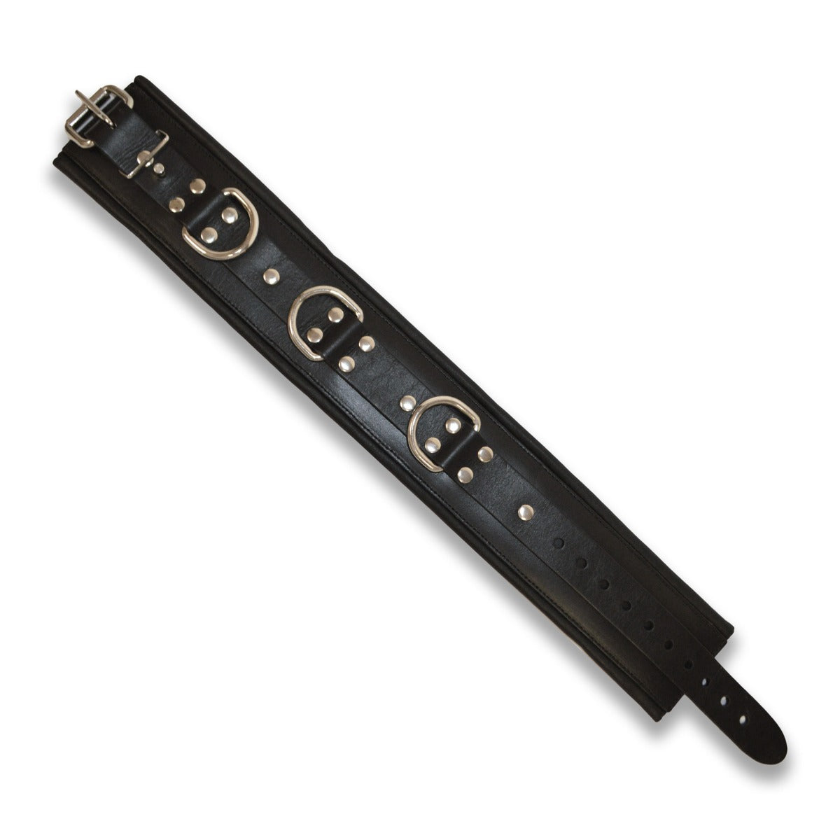 Prowler RED Leather Lockable Collar SM
