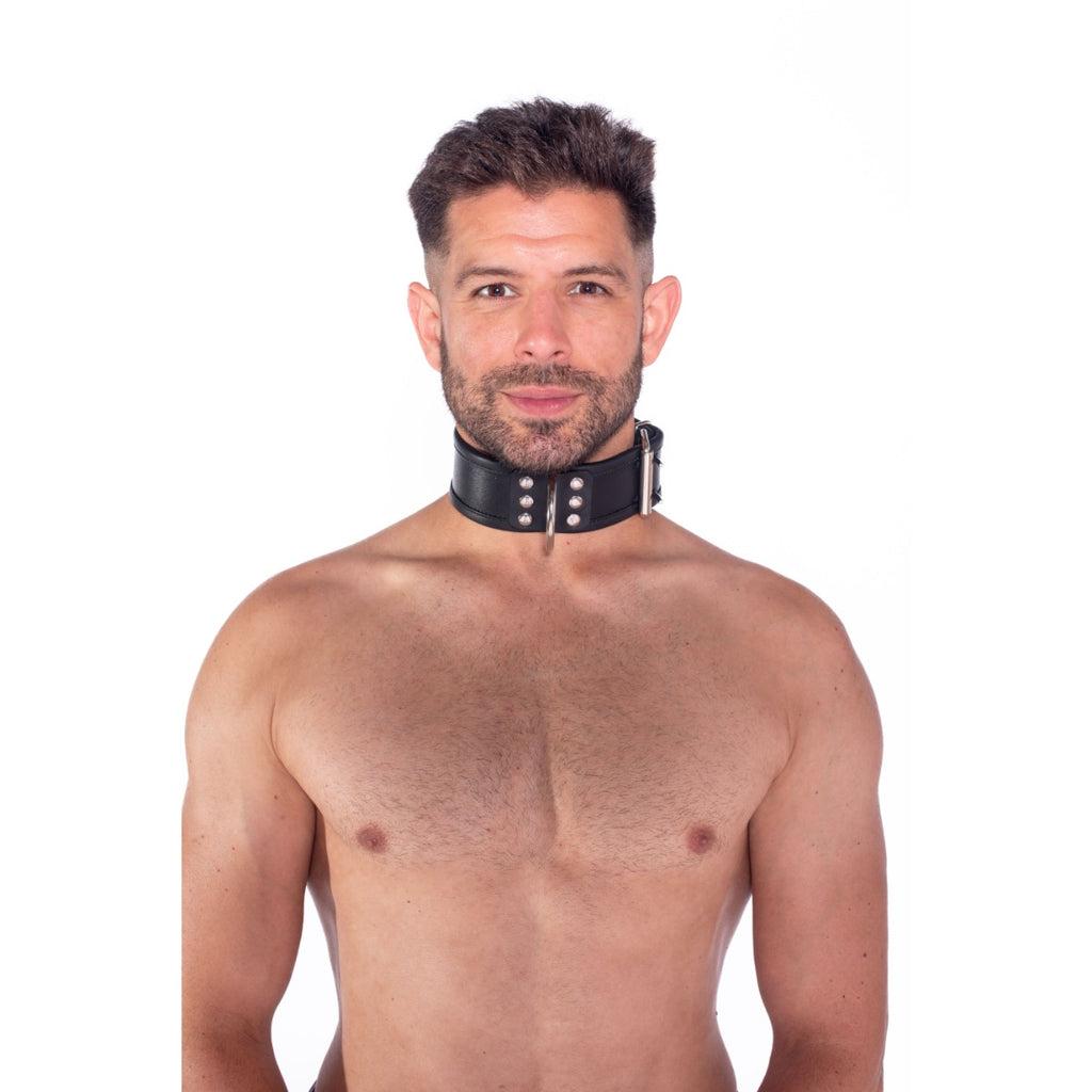 Prowler RED Leather Collar SM