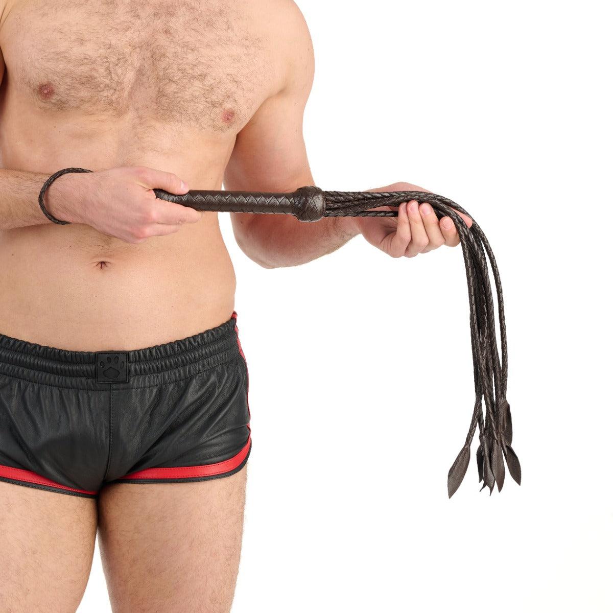 Prowler RED Brown Leather Flogger