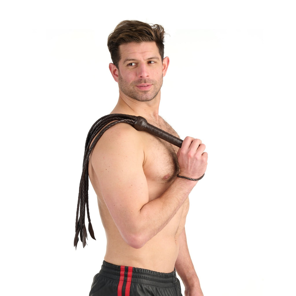 Prowler RED Brown Leather Flogger