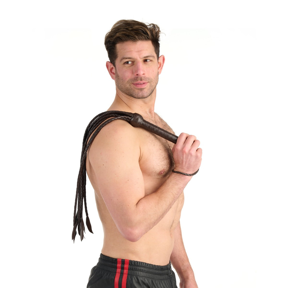 Prowler RED Brown Leather Flogger