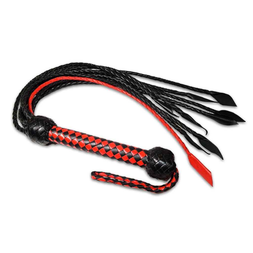 Prowler RED Short Handle Red and Black Flogger