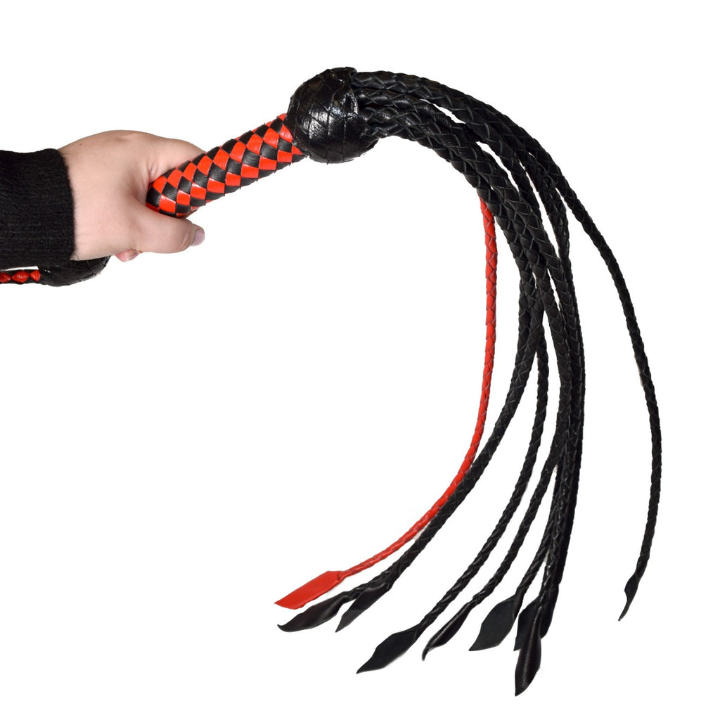 Prowler RED Short Handle Red and Black Flogger