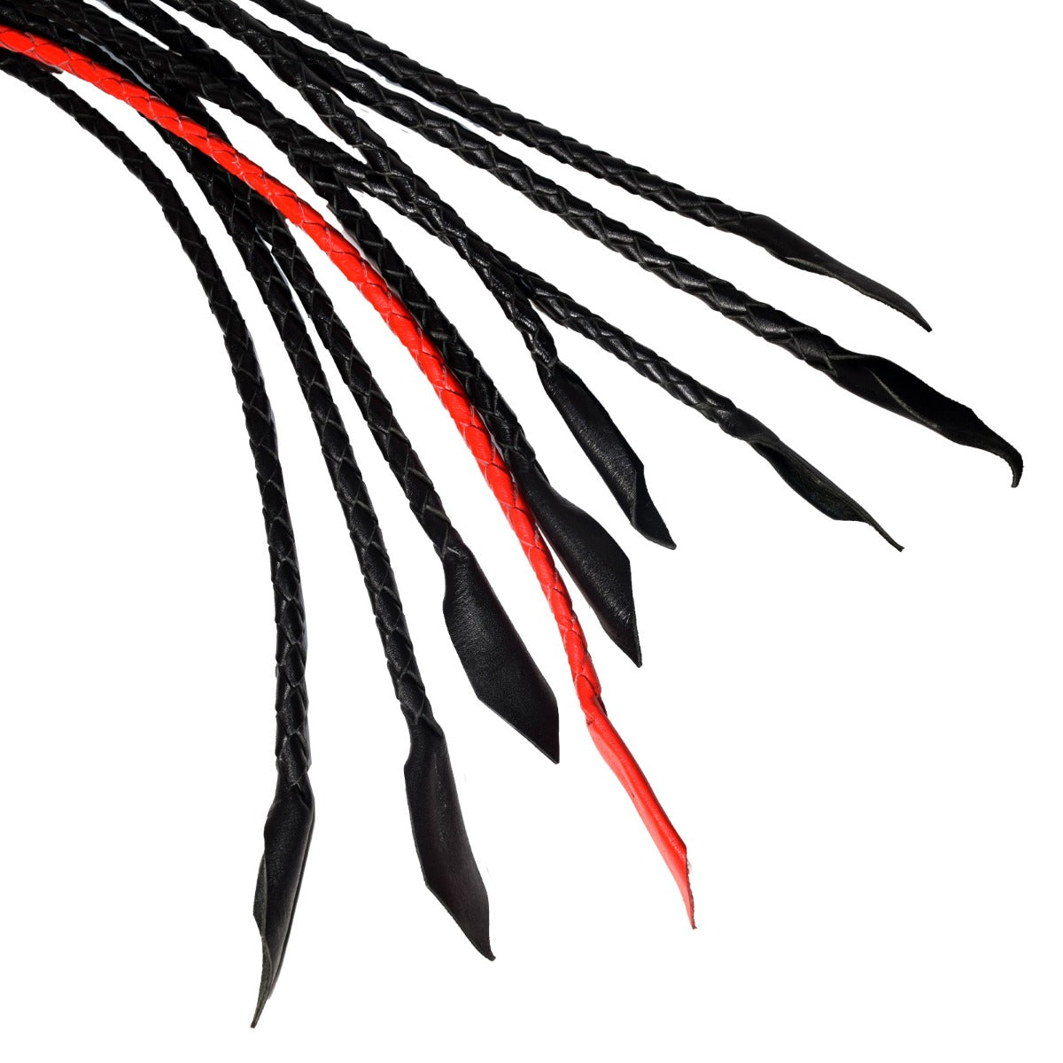 Prowler RED Short Handle Red and Black Flogger