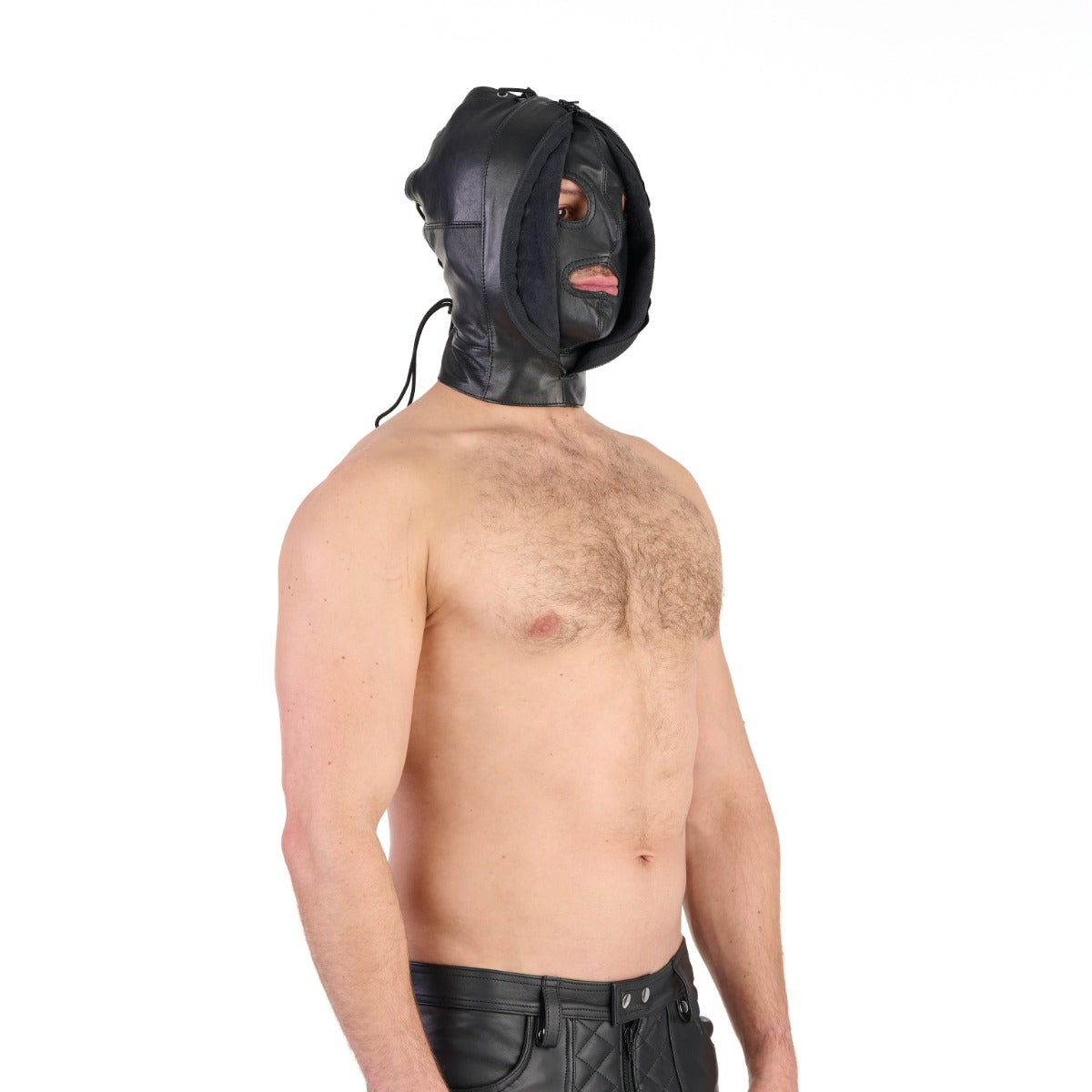 Prowler RED Leather Double Hood with Front Zipper