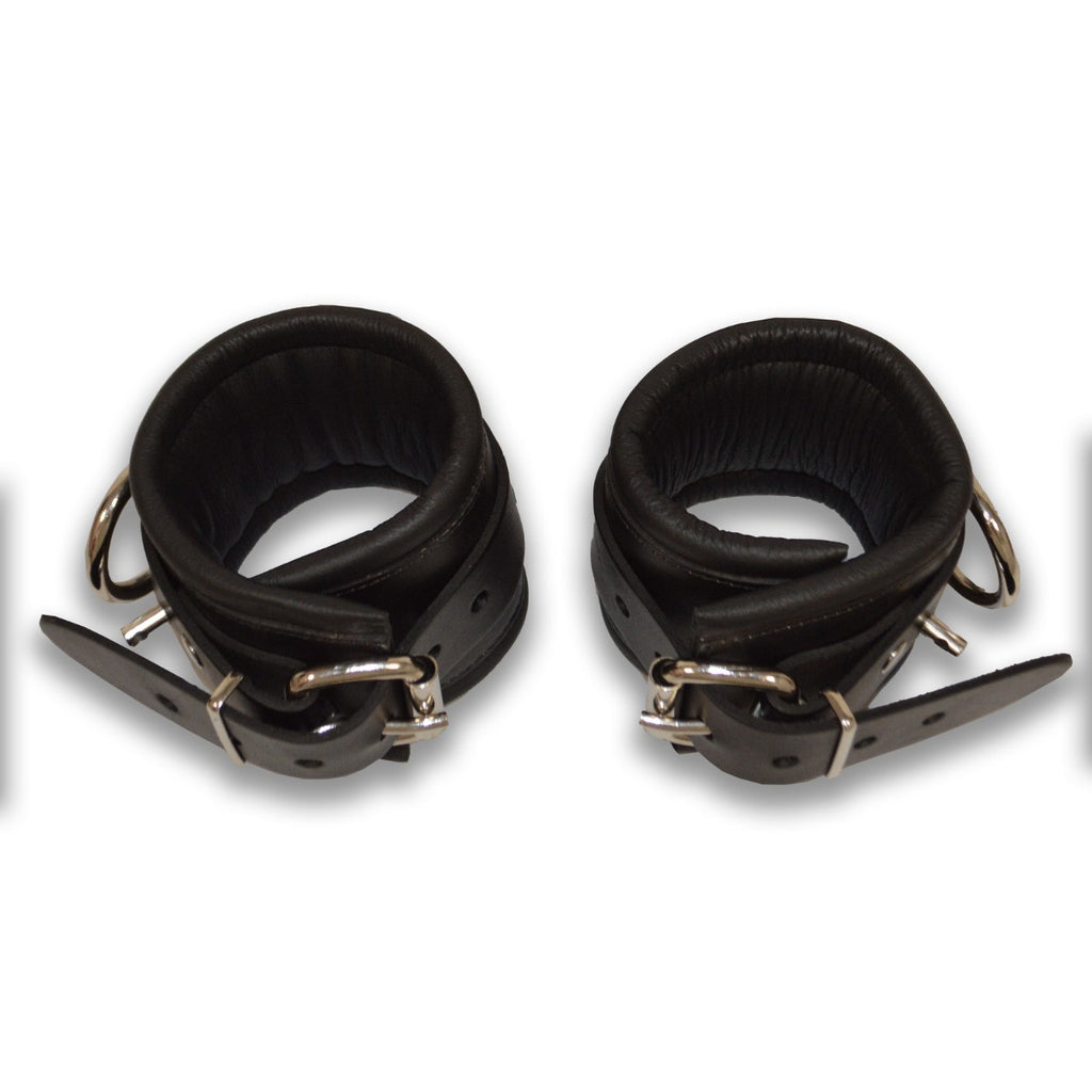 Prowler RED Leather Lockable Ankle Restraints SM
