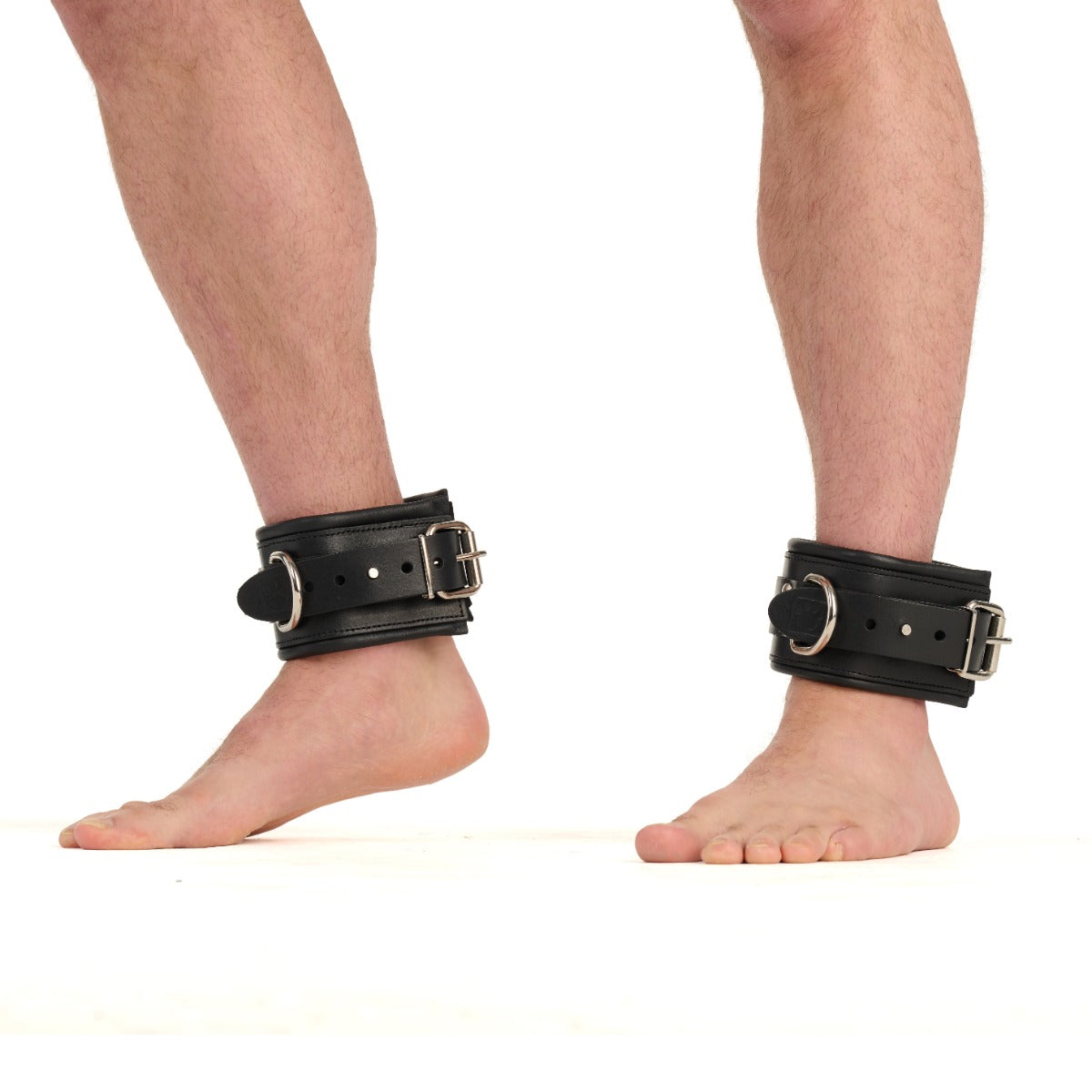 Prowler RED Leather Lockable Ankle Restraints SM