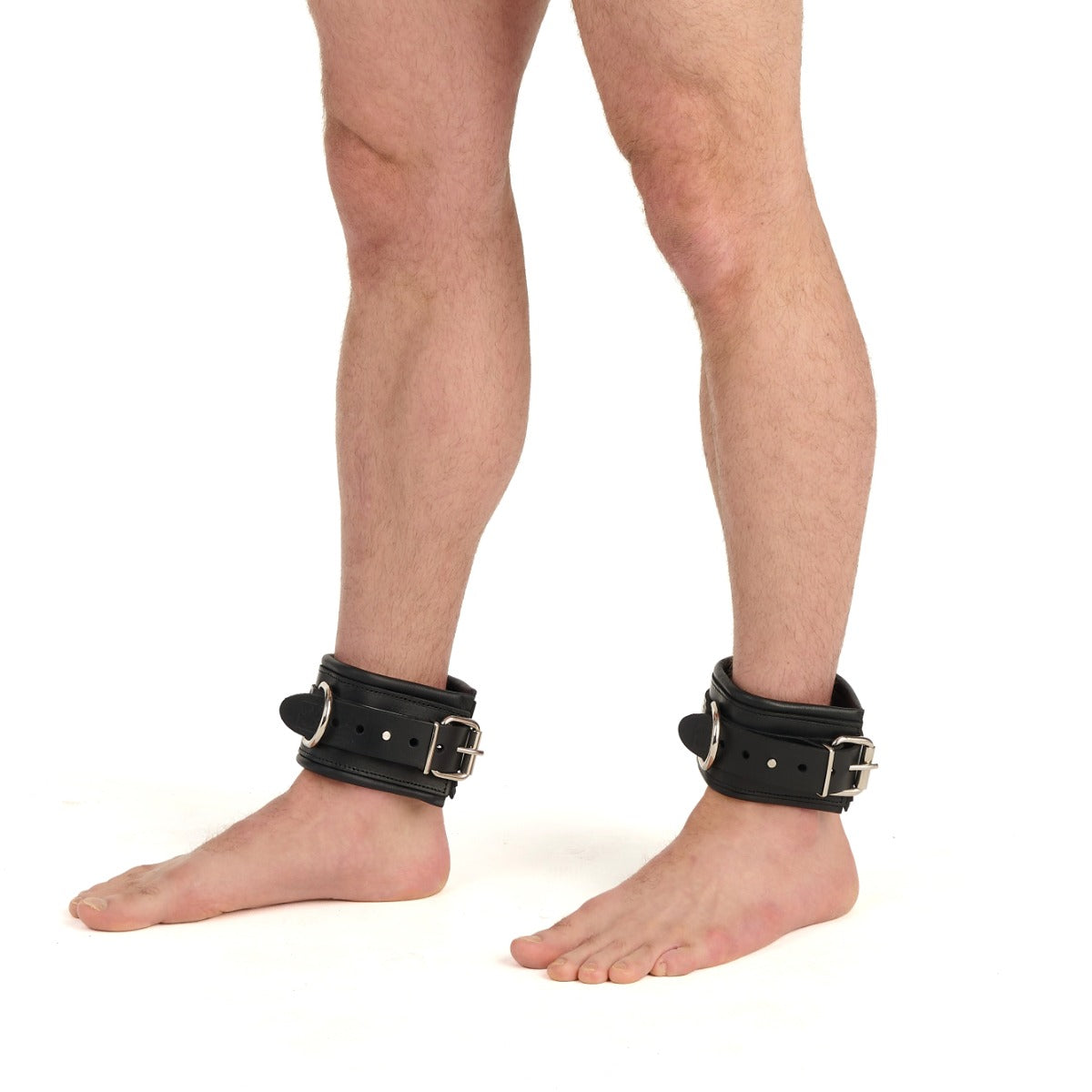 Prowler RED Leather Lockable Ankle Restraints SM