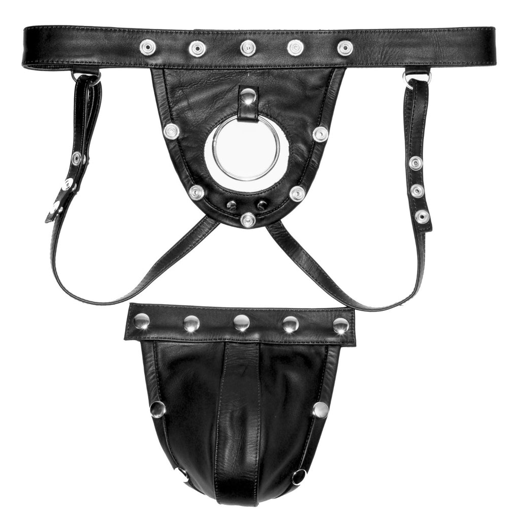 Prowler RED Leather Harness Jock Strap
