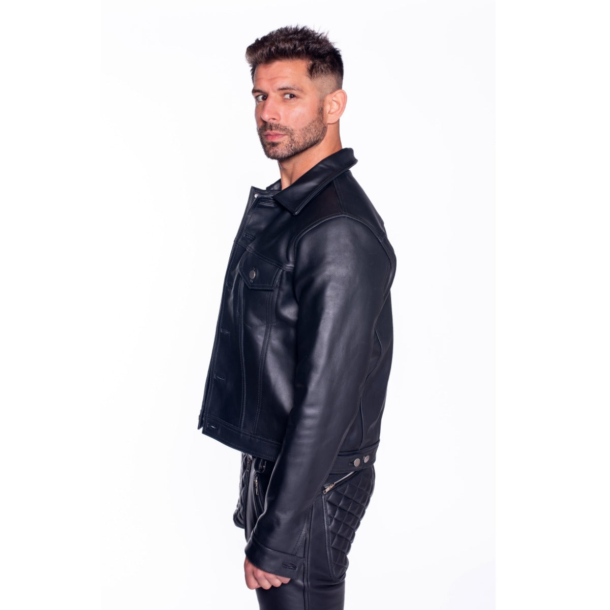 Prowler RED Leather Truker Jacket Extra Large