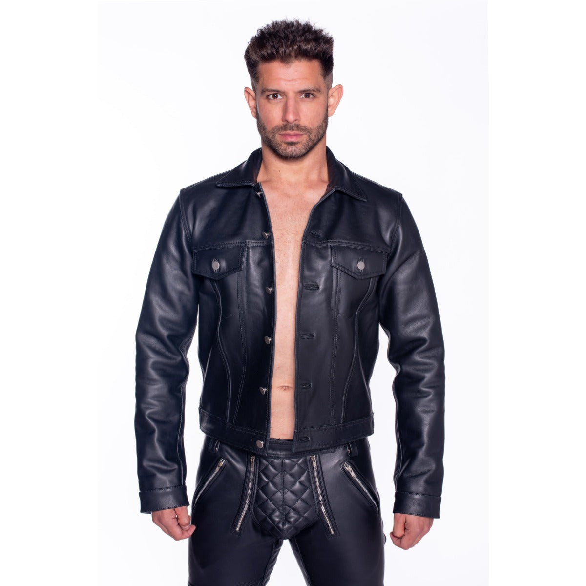 Prowler RED Leather Truker Jacket