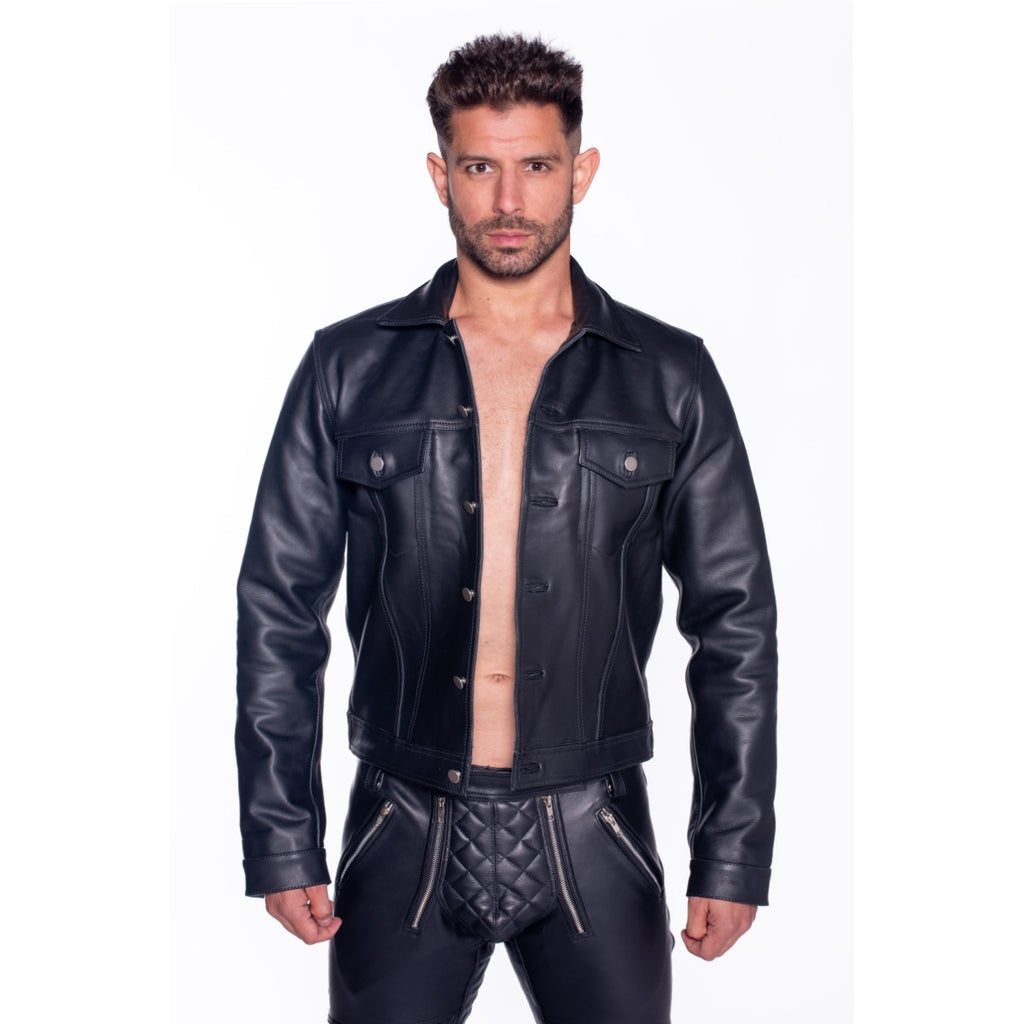 Prowler RED Leather Truker Jacket