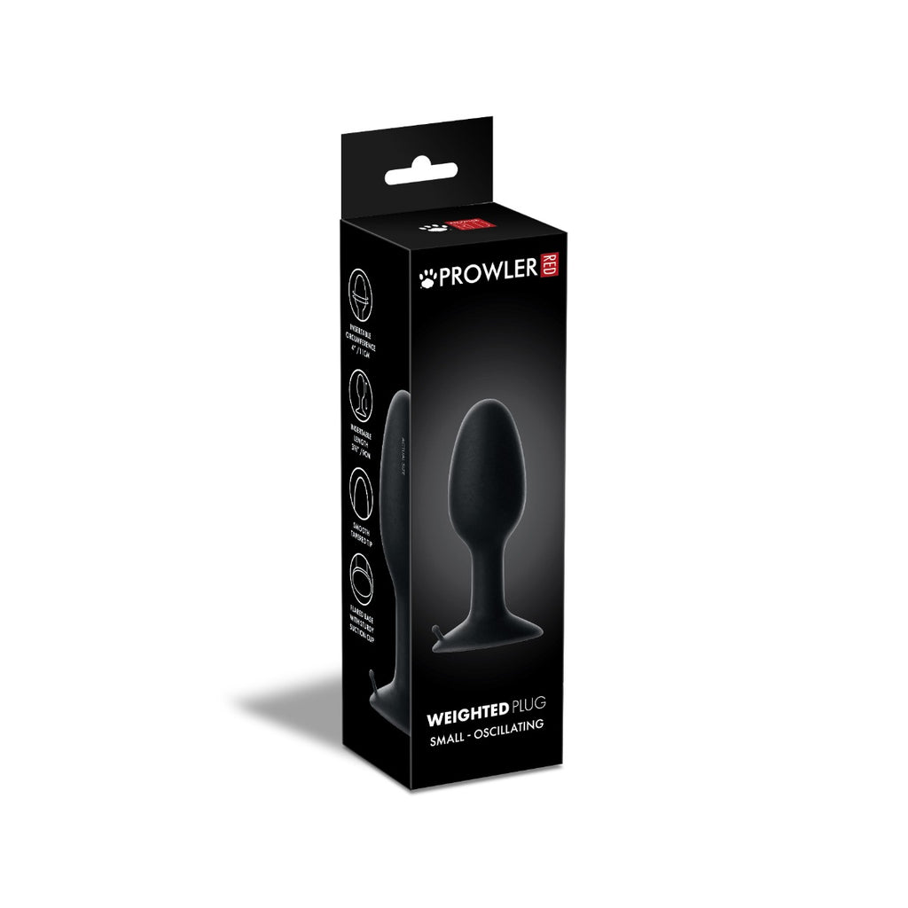 Prowler RED Small Weighted Butt Plug Black