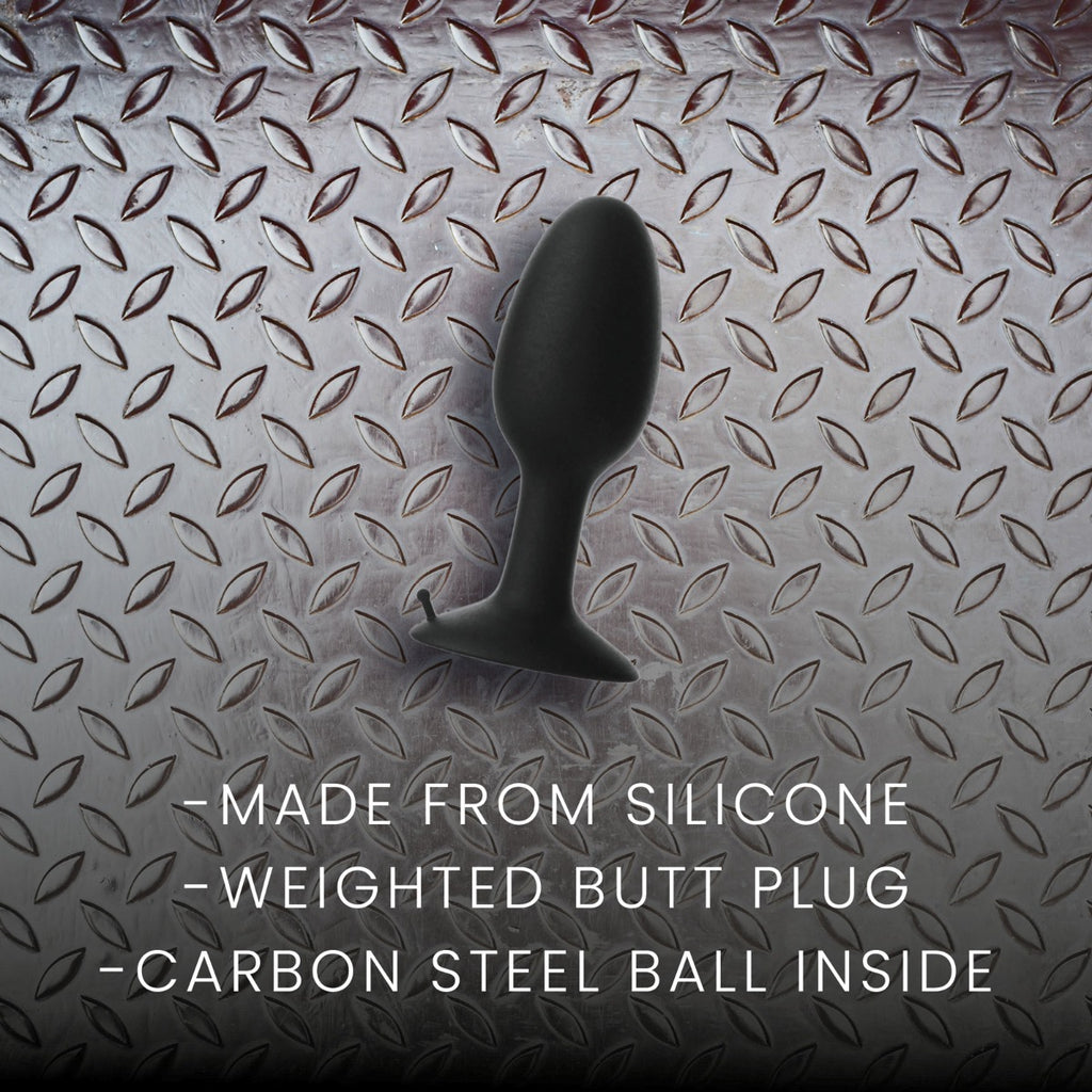 Prowler RED Small Weighted Butt Plug Black