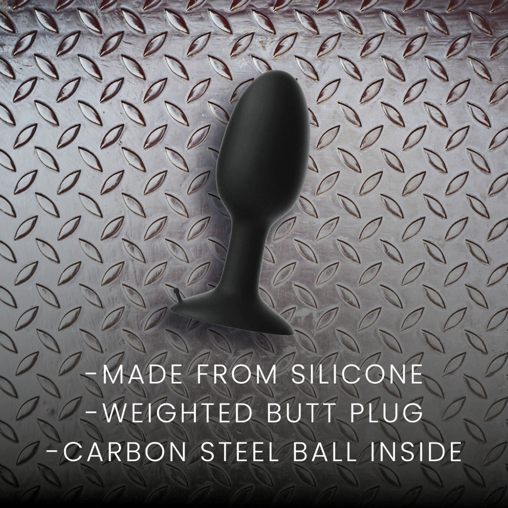 Prowler RED Medium Weighted Butt Plug Black
