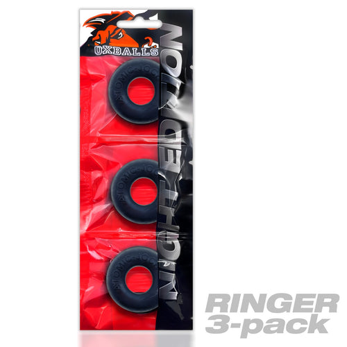 Oxballs Ringer Cockring 3-Pack - Plus + Silicone Special Edition Night