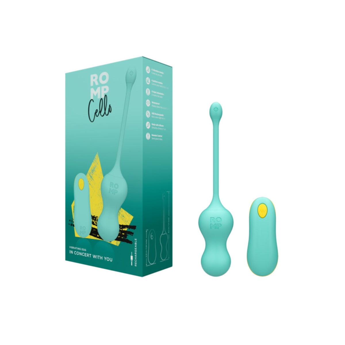 ROMP Cello G-Spot Vibrator Aqua
