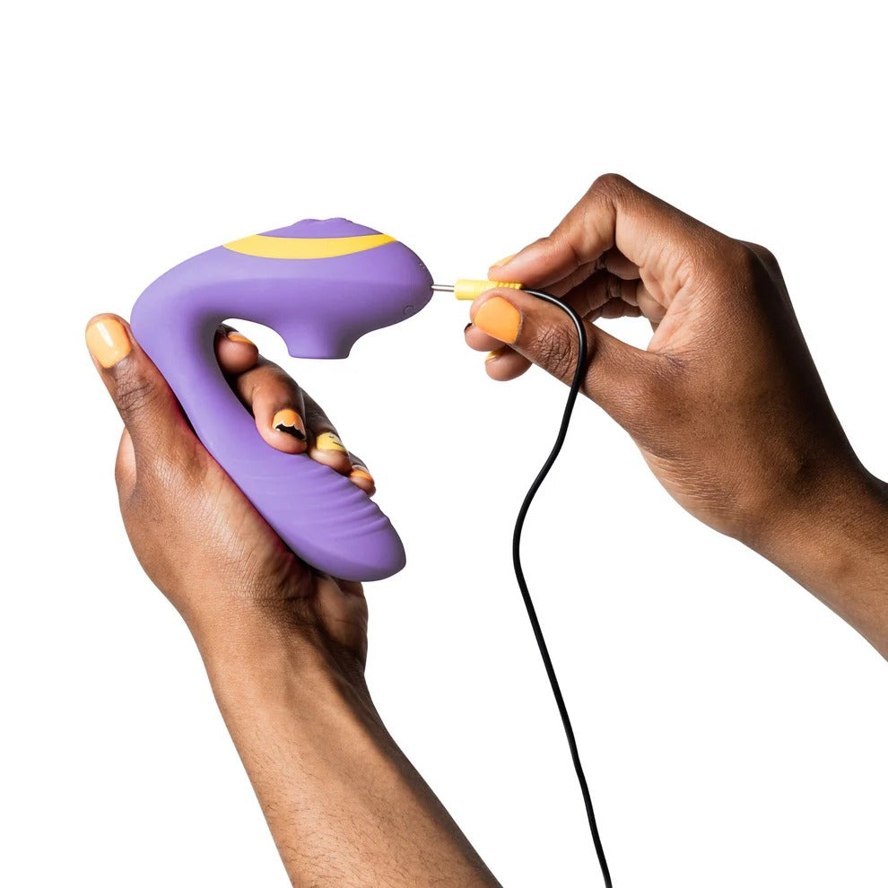 ROMP Reverb Rabbit Clitoral Vibrator Double Trouble Purple