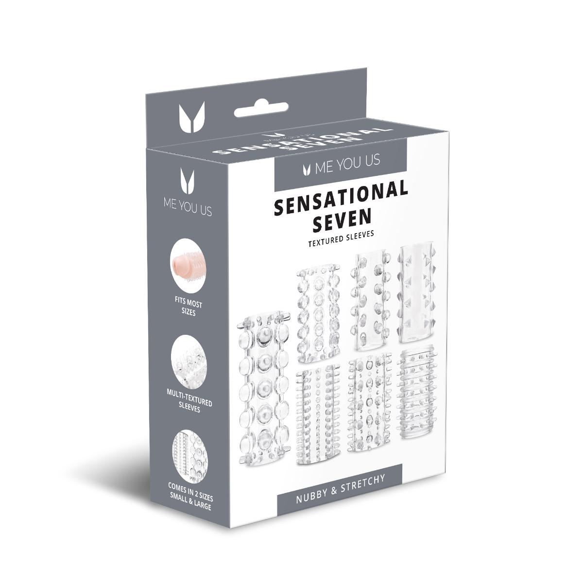 Me You Us Sensational Seven Textured Sleeves Transparent Small